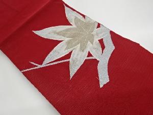 リサイクル　絽綴れ紅葉模様織出し名古屋帯